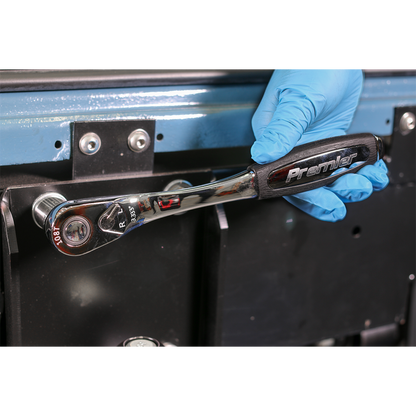 Sealey 1/2"Sq Drive Pear-Head Offset Ratchet Wrench with Flip Reverse AK8975