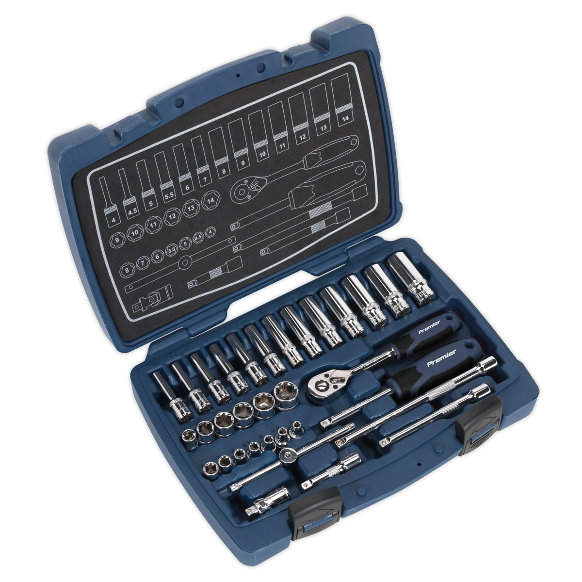 Sealey 33pc 1/4"Sq Drive Socket Set AK8990