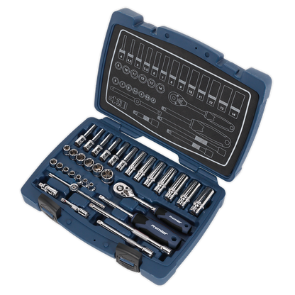 Sealey 33pc 1/4"Sq Drive Socket Set AK8990
