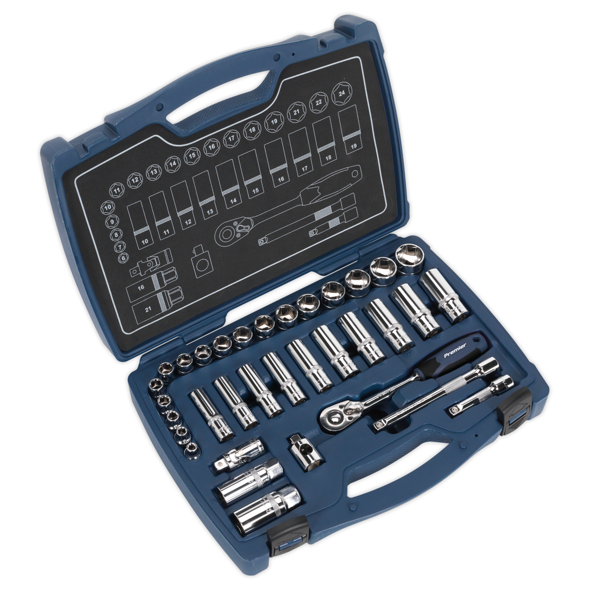 Sealey 34pc 3/8"Sq Drive Socket Set AK8991