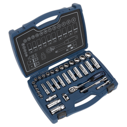 Sealey 34pc 3/8"Sq Drive Socket Set AK8991