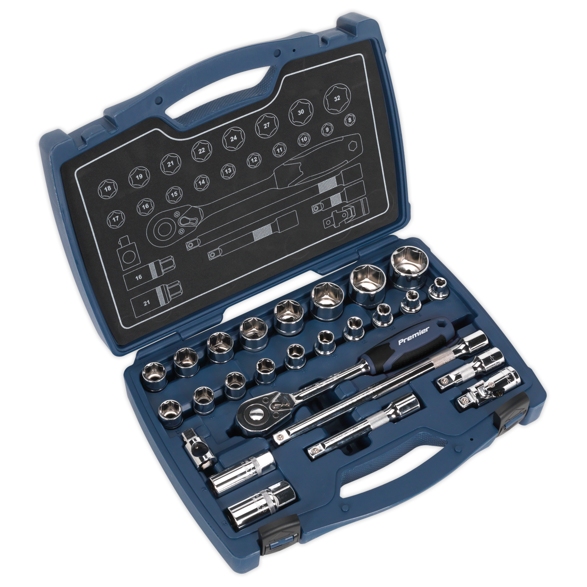 Sealey 26pc 1/2"Sq Drive Socket Set AK8992