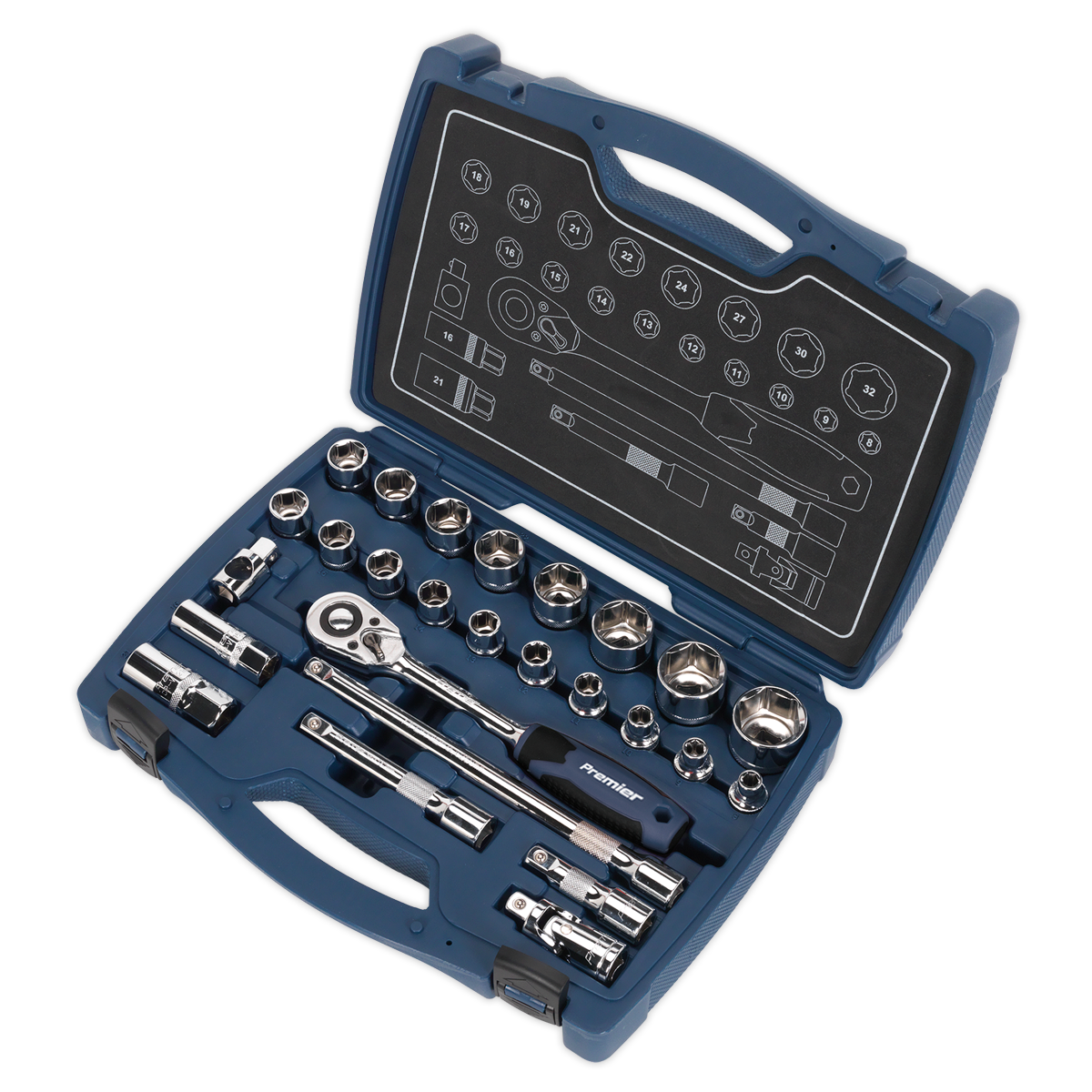 Sealey 26pc 1/2"Sq Drive Socket Set AK8992