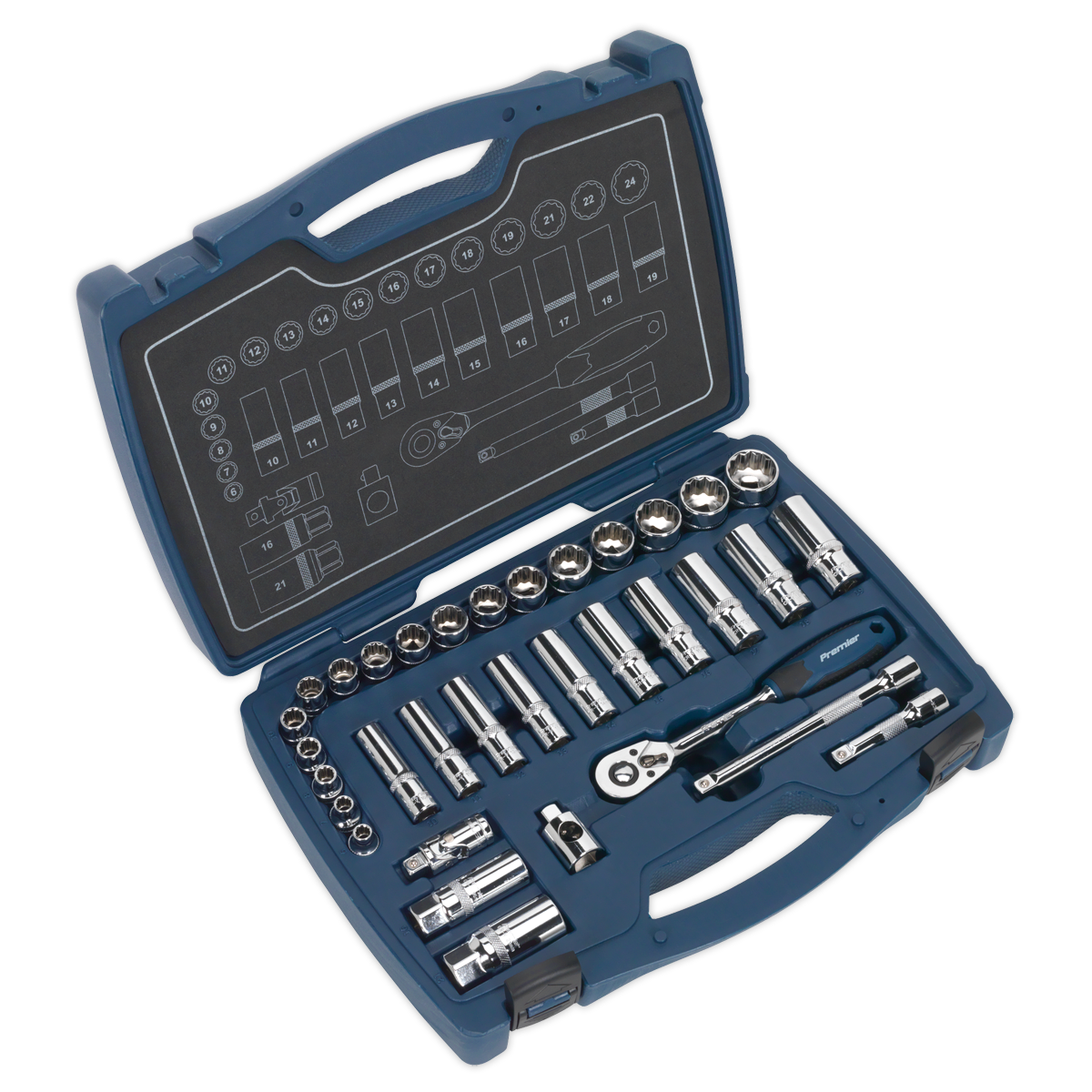 Sealey 34pc 3/8"Sq Drive Socket Set AK8994