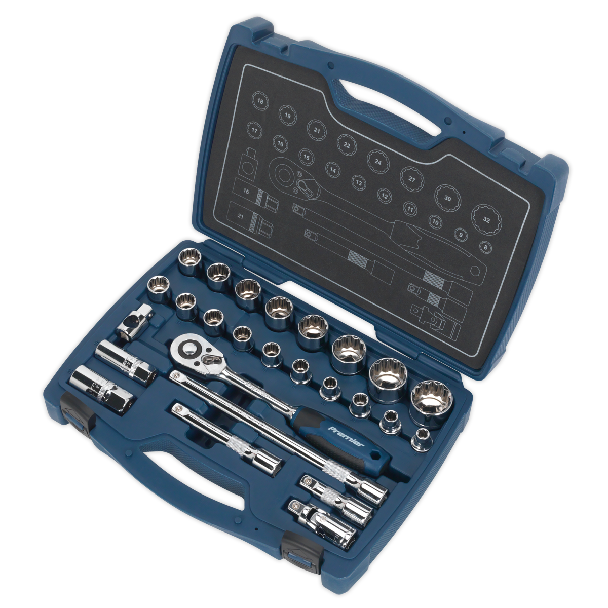 Sealey 26pc 1/2"Sq Drive Socket Set AK8995