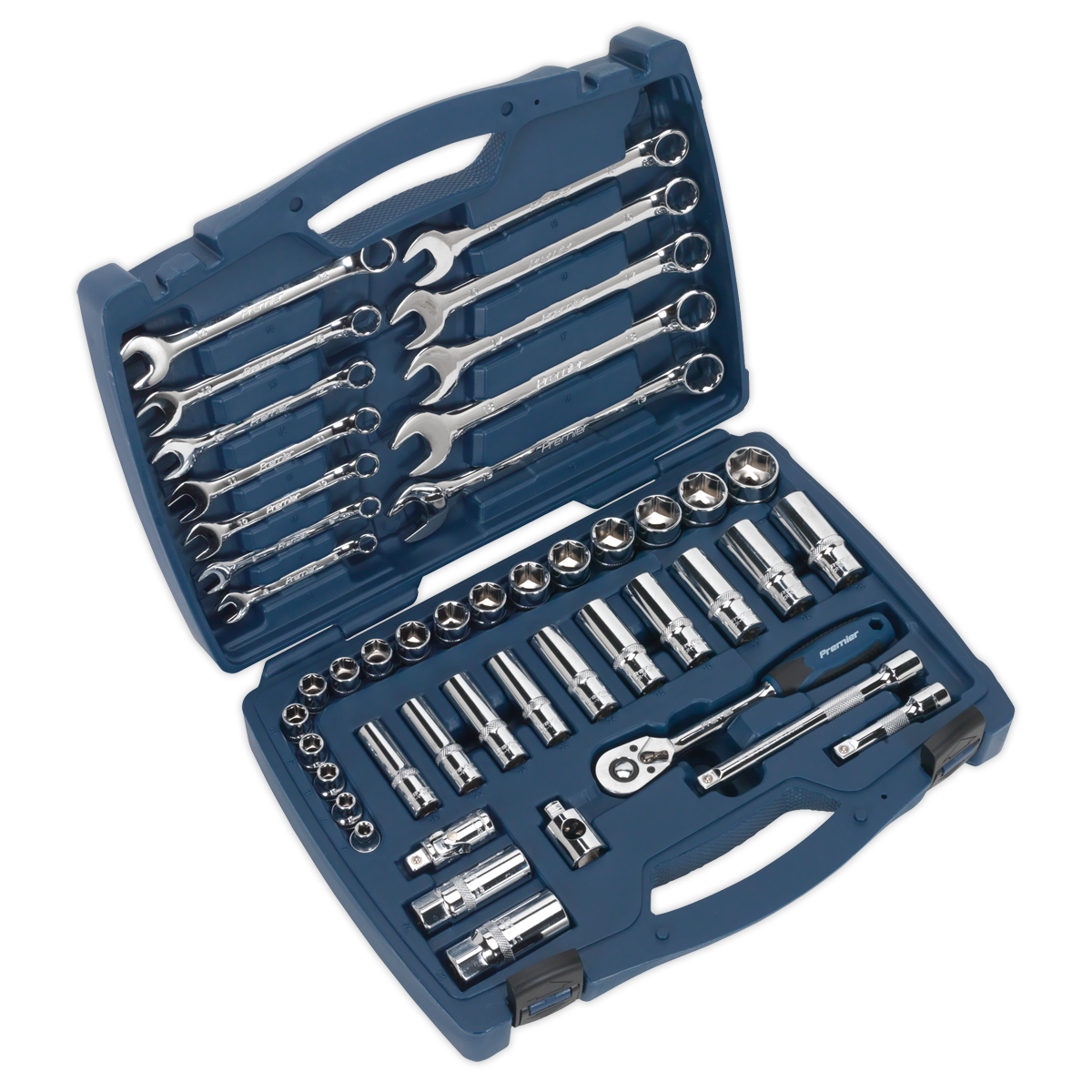 Sealey 46pc 3/8"Sq Drive Socket & Spanner Set AK8996