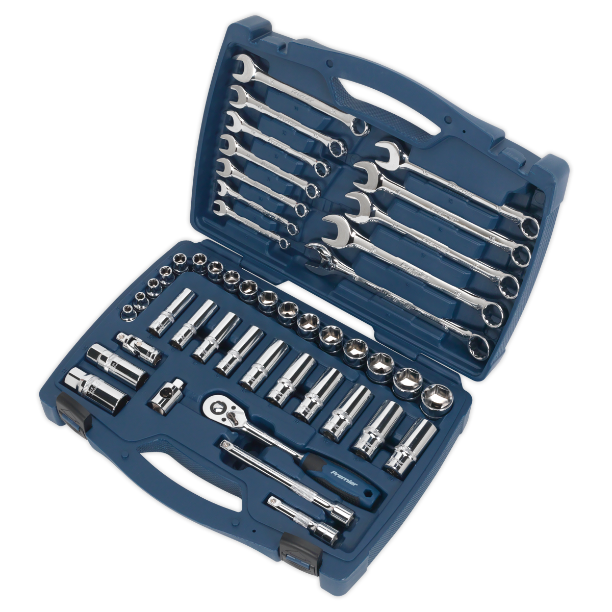 Sealey 46pc 3/8"Sq Drive Socket & Spanner Set AK8996