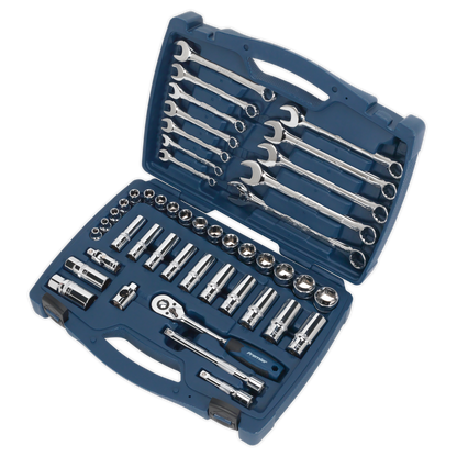 Sealey 46pc 3/8"Sq Drive Socket & Spanner Set AK8996