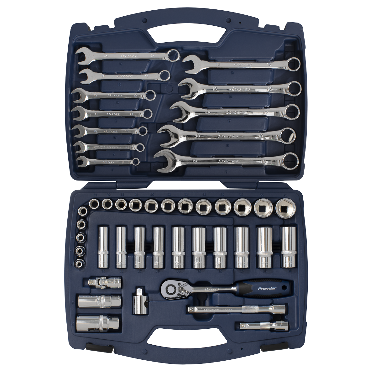 Sealey 46pc 3/8"Sq Drive Socket & Spanner Set AK8996
