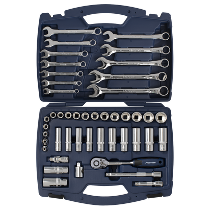 Sealey 46pc 3/8"Sq Drive Socket & Spanner Set AK8996