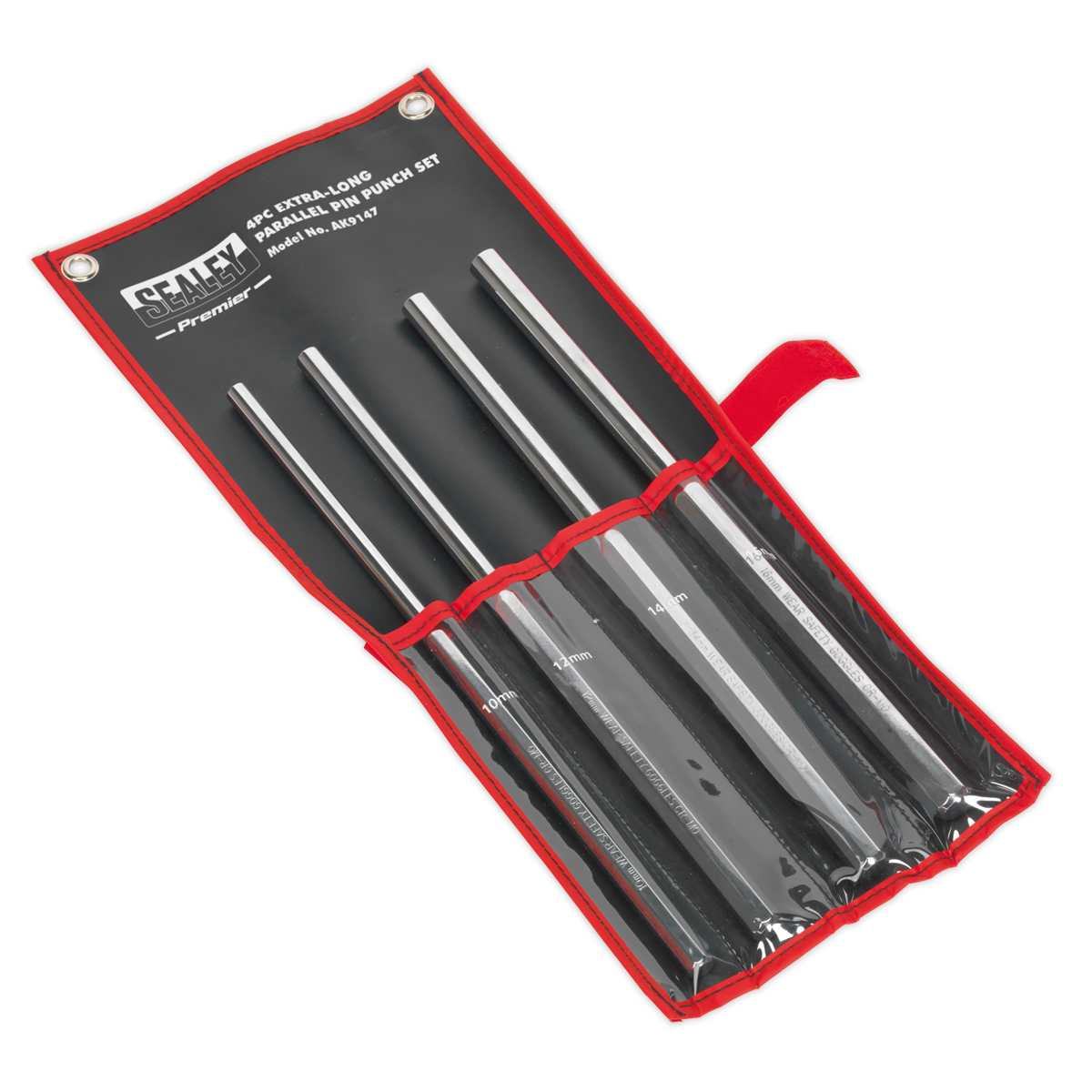 Sealey 4pc 350mm Extra-Long Parallel Pin Punch Set AK9147
