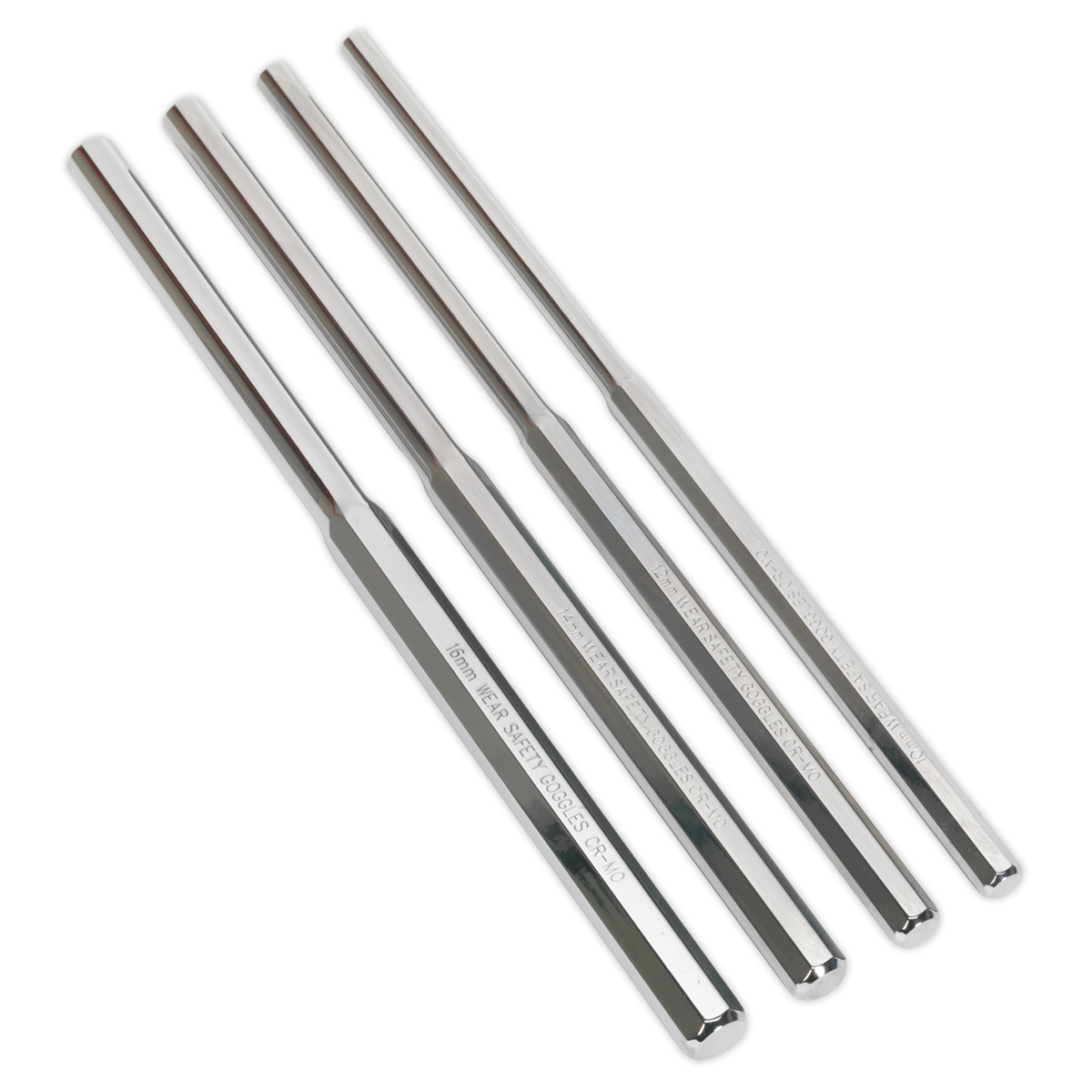 Sealey 4pc 350mm Extra-Long Parallel Pin Punch Set AK9147