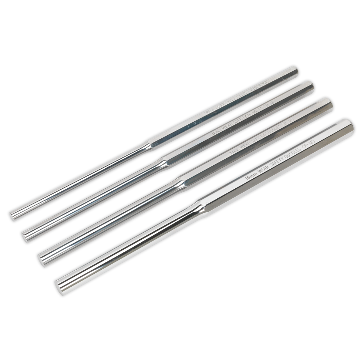 Sealey 4pc 350mm Extra-Long Parallel Pin Punch Set AK9147
