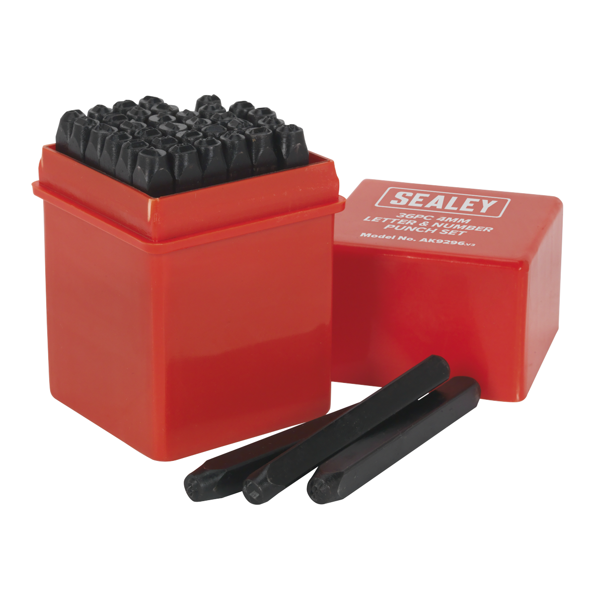 Sealey 36pc 4mm Letter & Number Punch Set AK9296