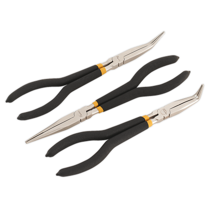 Sealey 3pc 280mm Needle Nose Pliers Set - Ni-Fe Finish AK930