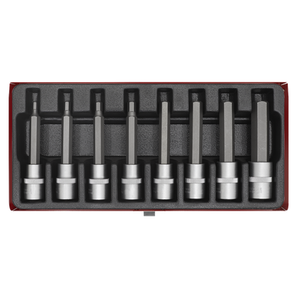 Sealey 8pc 1/2"Sq Drive Hex Socket Bit Set AK9310
