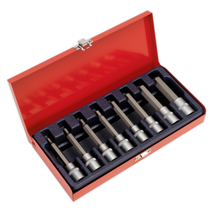 Sealey 8pc 1/2"Sq Drive Hex Socket Bit Set AK9310