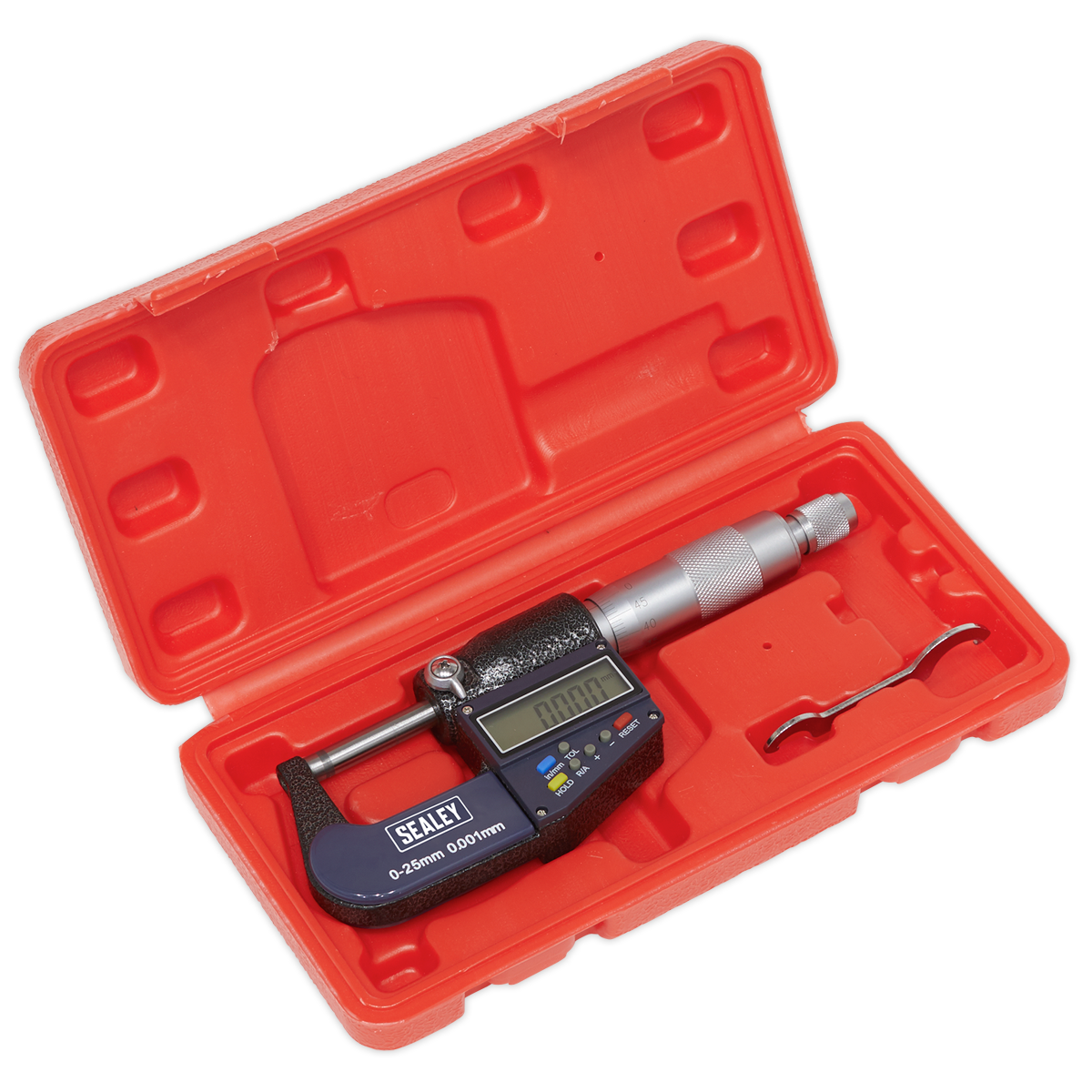 Sealey 0-25mm(0-1") Digital External Micrometer AK9635D