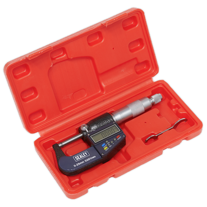 Sealey 0-25mm(0-1") Digital External Micrometer AK9635D