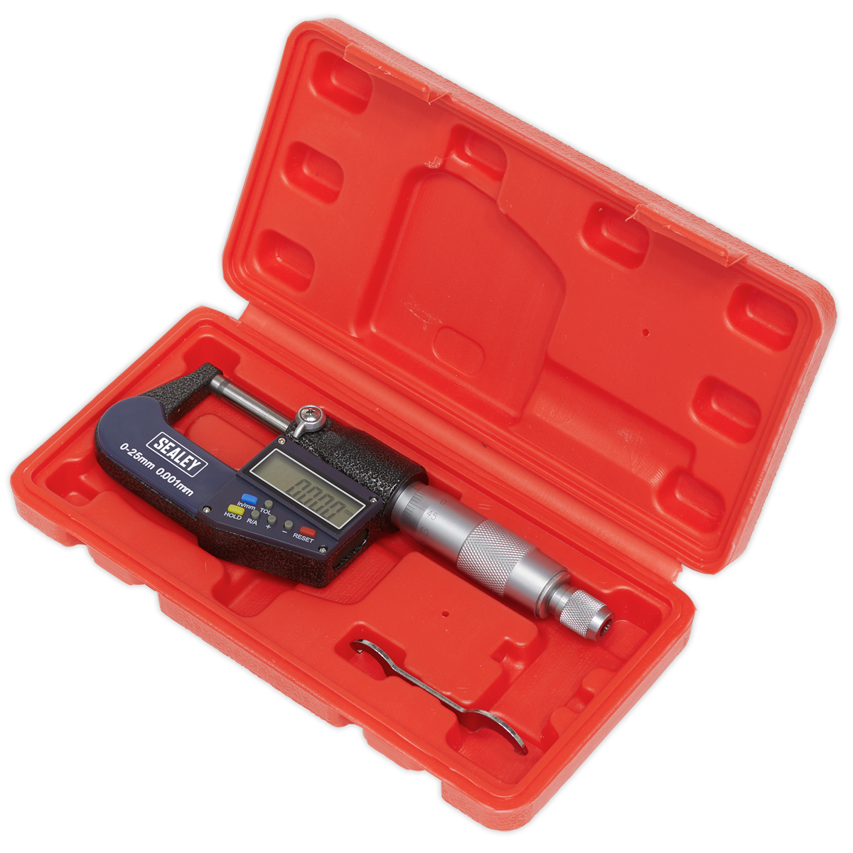 Sealey 0-25mm(0-1") Digital External Micrometer AK9635D