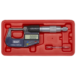 Sealey 0-25mm(0-1") Digital External Micrometer AK9635D