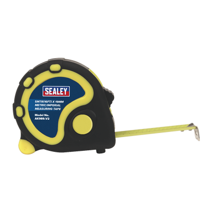 Sealey 5m(16ft) x 19mm Tape Measure - Metric/Imperial - Display Box of 12 AK98912