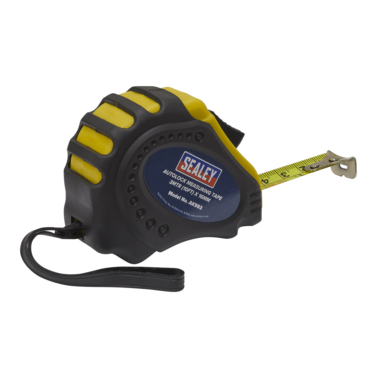Sealey 3m(10ft) x 16mm Autolock Tape Measure - Metric/Imperial AK993