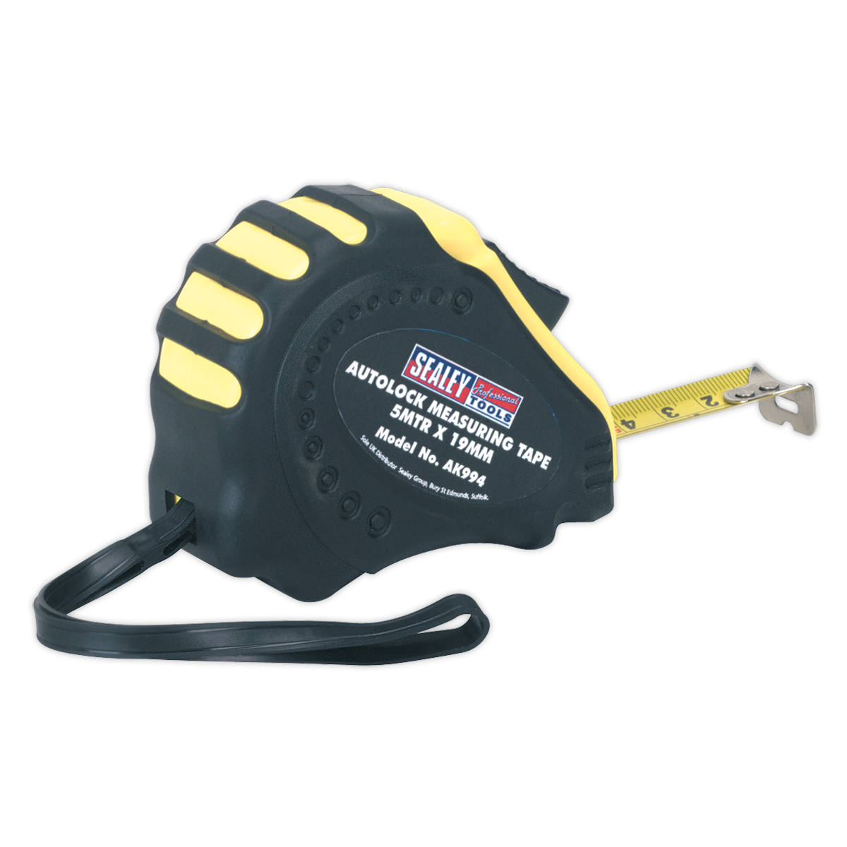 Sealey 5m(16ft) x 19mm Autolock Tape Measure - Metric/Imperial AK994