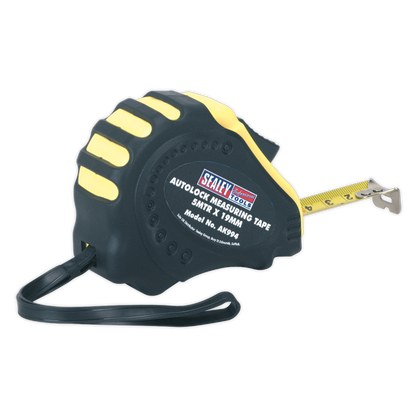 Sealey 5m(16ft) x 19mm Autolock Tape Measure - Metric/Imperial AK994