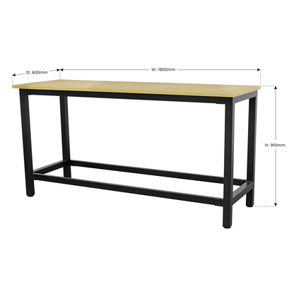Sealey 1.8m Heavy-Duty Steel Workbench with 25mm MDF Top AP0618
