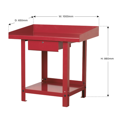 Sealey 1m Steel Workbench with 1 Drawer AP1010