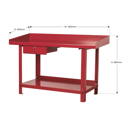 Sealey 1.5m Steel Workbench with 1 Drawer AP1015