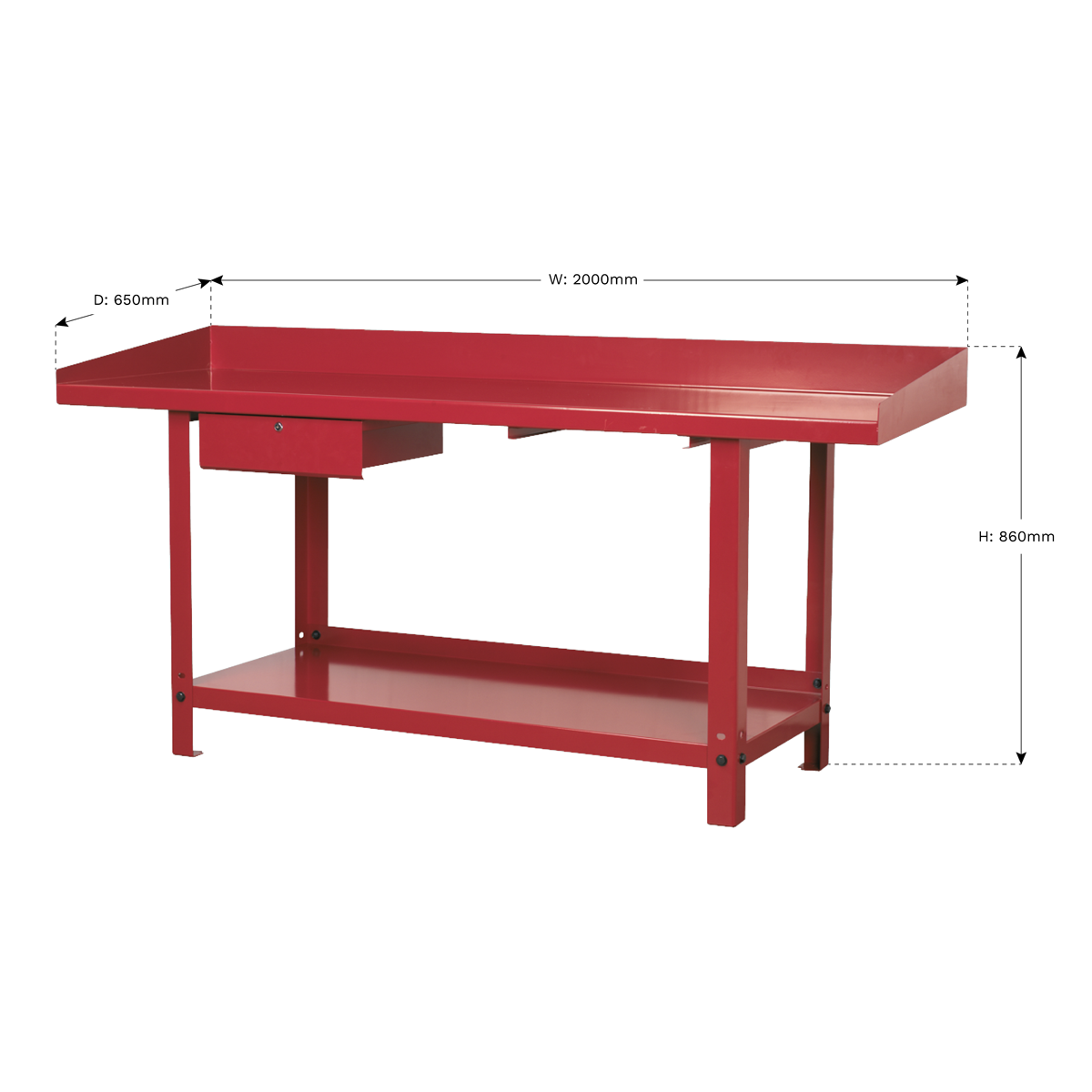 Sealey 2m Steel Workbench with 1 Drawer AP1020
