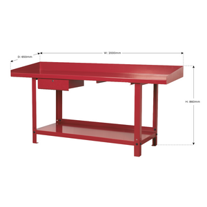 Sealey 2m Steel Workbench with 1 Drawer AP1020
