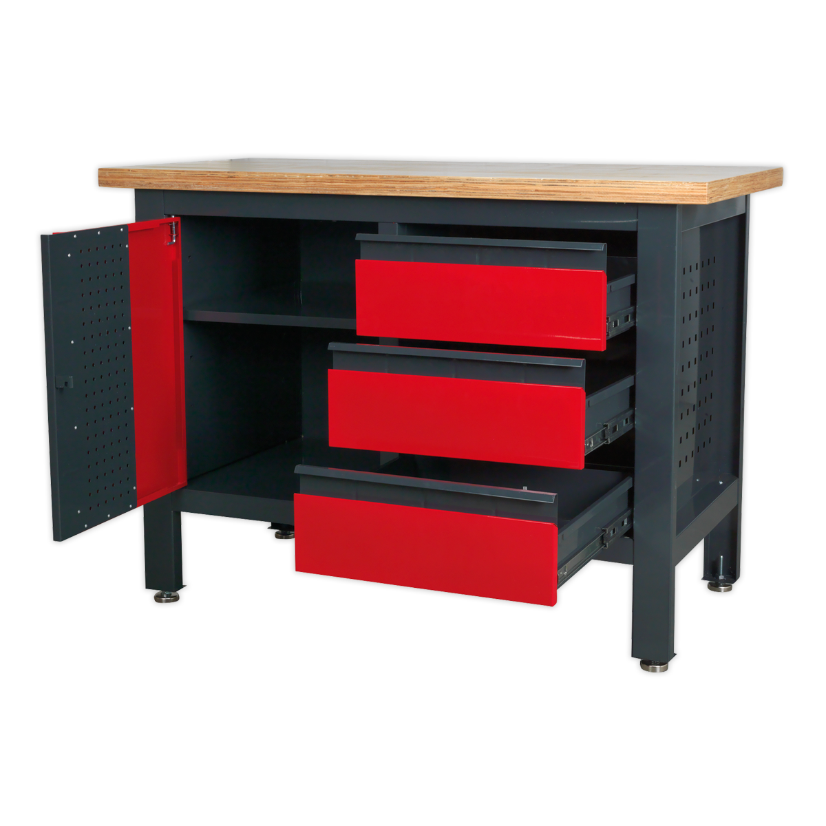 Sealey Workstation with 3 Drawers & Cupboard AP1372B