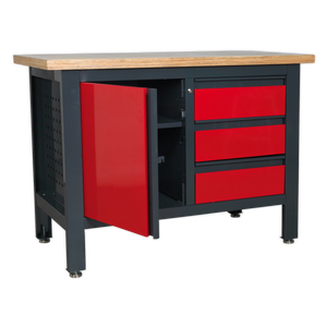 Sealey Workstation with 3 Drawers & Cupboard AP1372B