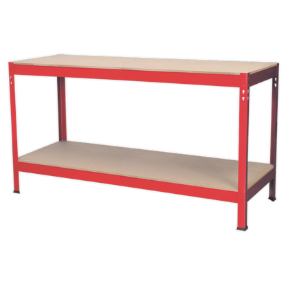 Sealey 1.53m Steel Workbench with Wooden Top AP1535