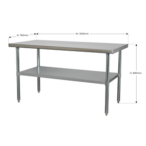 Sealey 1.5m Stainless Steel Workbench AP1560SS