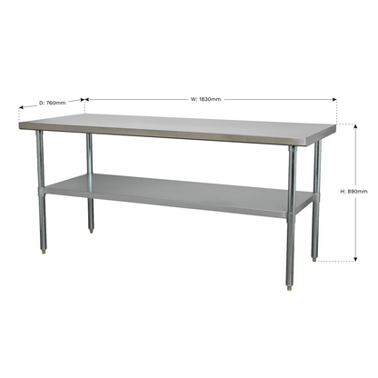 Sealey 1.8m Stainless Steel Workbench AP1872SS