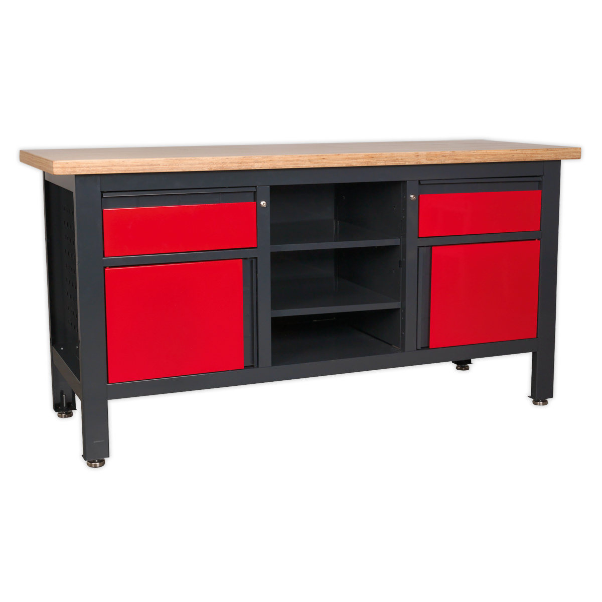 Sealey Workstation with 2 Drawers, 2 Cupboards & Open Storage AP1905A
