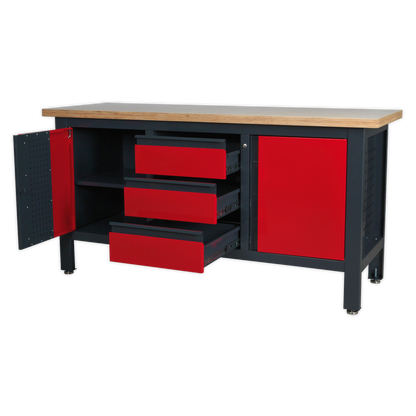 Sealey Workstation with 3 Drawers & 2 Cupboards AP1905C