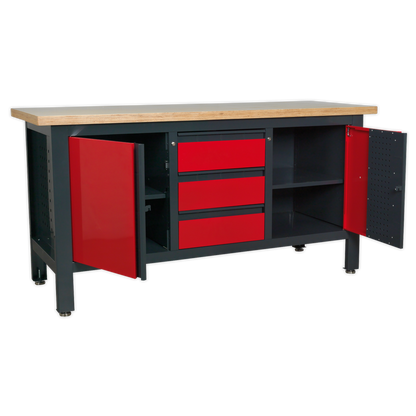 Sealey Workstation with 3 Drawers & 2 Cupboards AP1905C