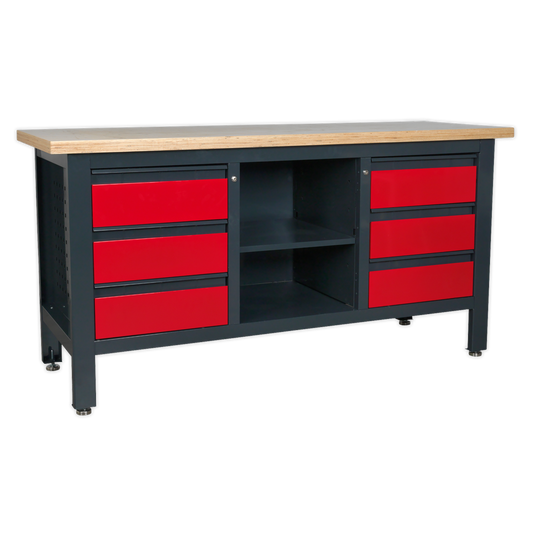 Sealey Workstation with 6 Drawers & Open Storage AP1905D
