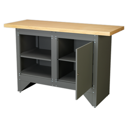 Sealey Heavy-Duty Workbench with Cupboard AP2010