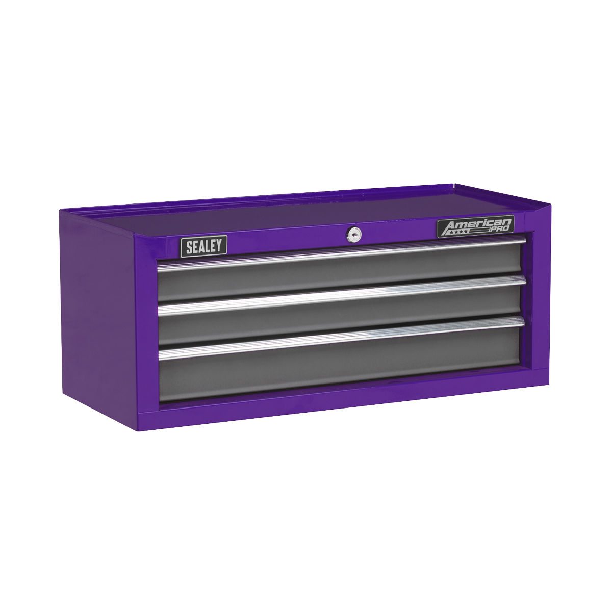 Sealey 3 Drawer Mid-Box with Ball-Bearing Slides - Purple/Grey AP22309BBCP