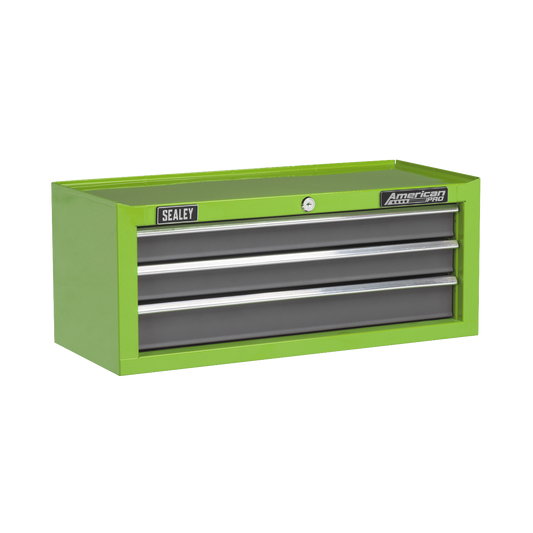 Sealey 3 Drawer Mid-Box with Ball-Bearing Slides - Green/Grey AP22309BBHV