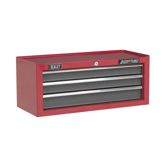 Sealey 3 Drawer Mid-Box with Ball-Bearing Slides - Red/Grey AP22309BB