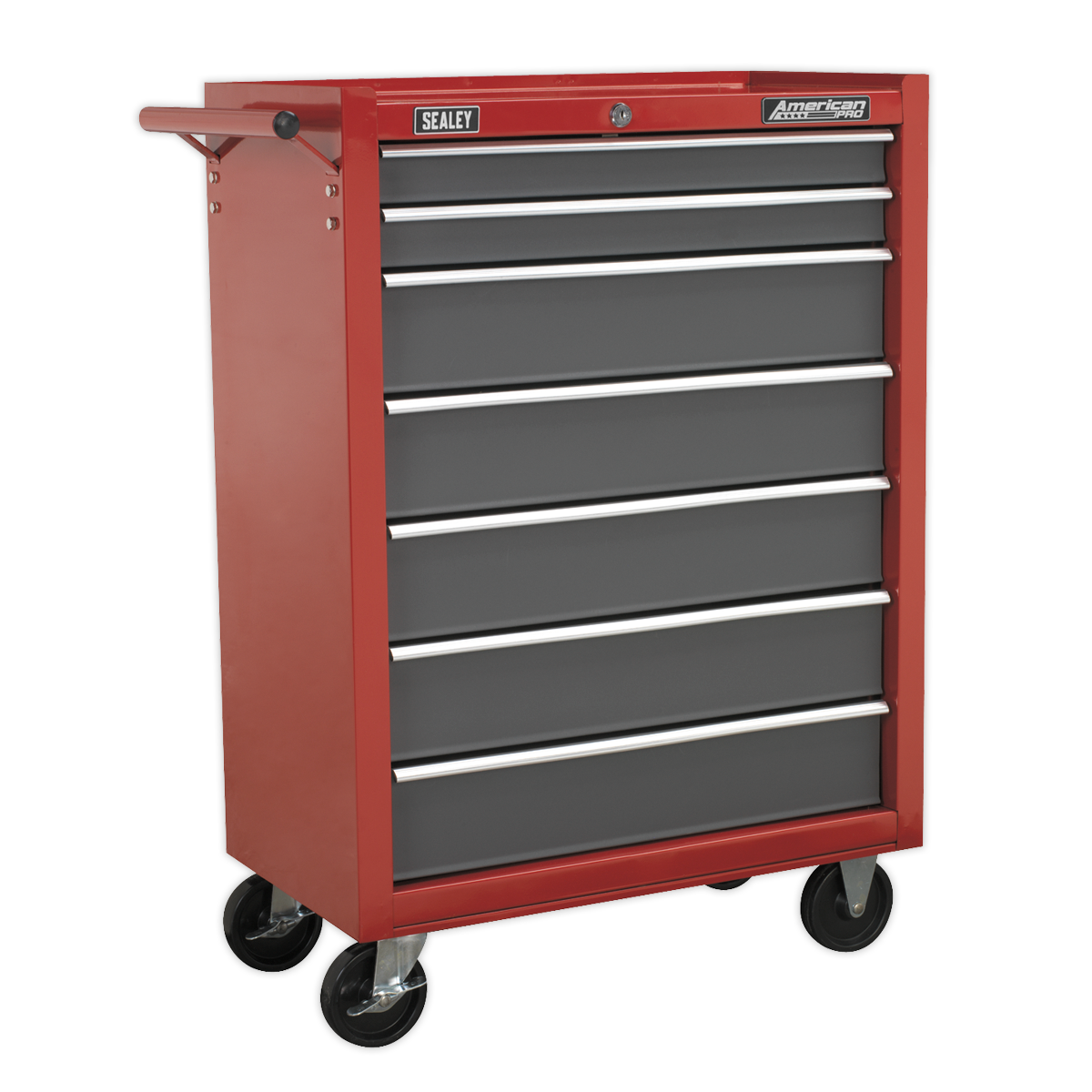 Sealey 7 Drawer Rollcab with Ball-Bearing Slides - Red/Grey AP22507BB