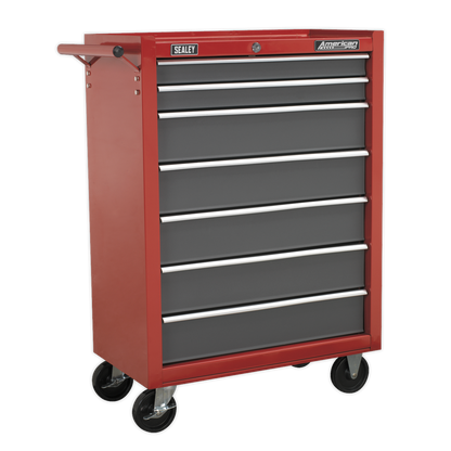 Sealey 7 Drawer Rollcab with Ball-Bearing Slides - Red/Grey AP22507BB