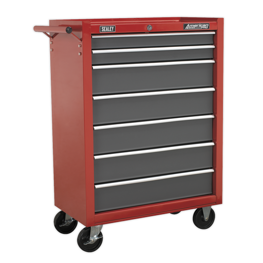 Sealey 7 Drawer Rollcab with Ball-Bearing Slides - Red/Grey AP22507BB